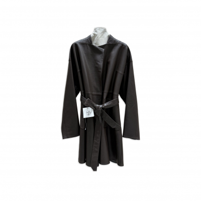 HERMES MID-LENGTH LEATHER COAT